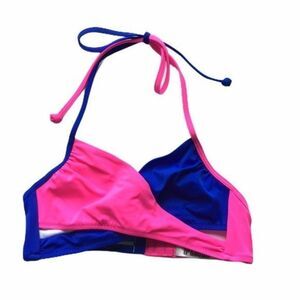 PINK Victoria’s Secret Bikini Top Pink & Royal Blue XS